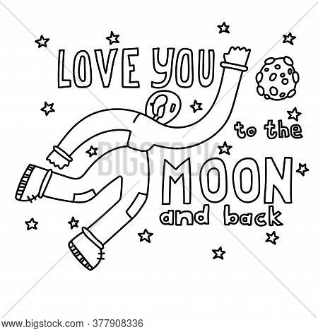 Love you moon back vector photo free trial bigstock