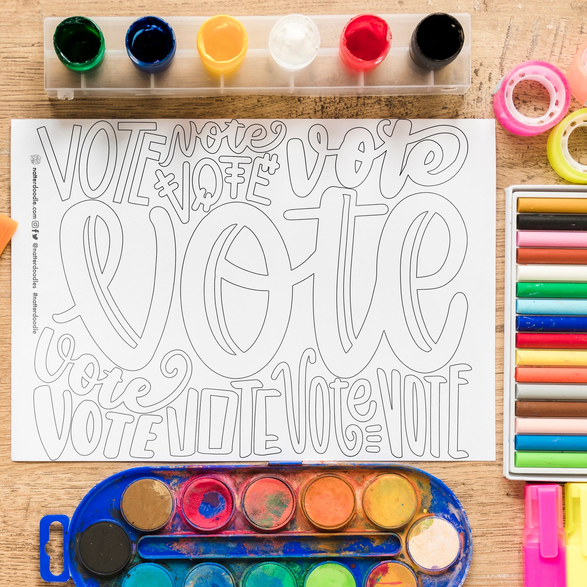 Why i vote coloring pages