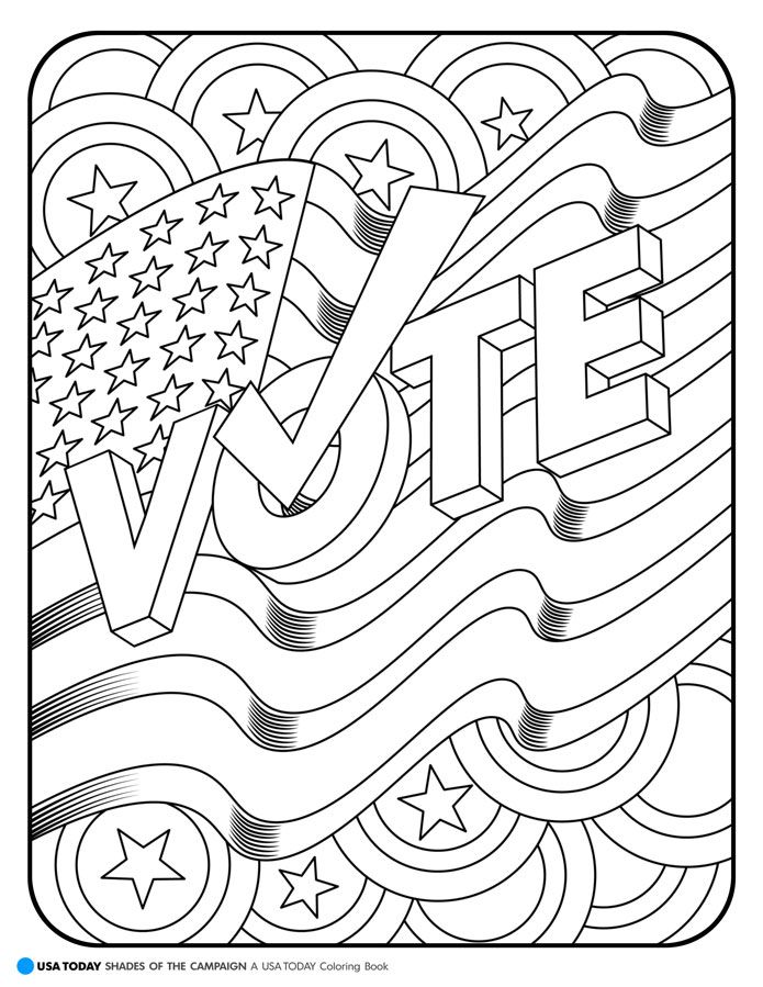 Shades of the campaign the usa today campaign coloring book coloring pages coloring books adult coloring pages