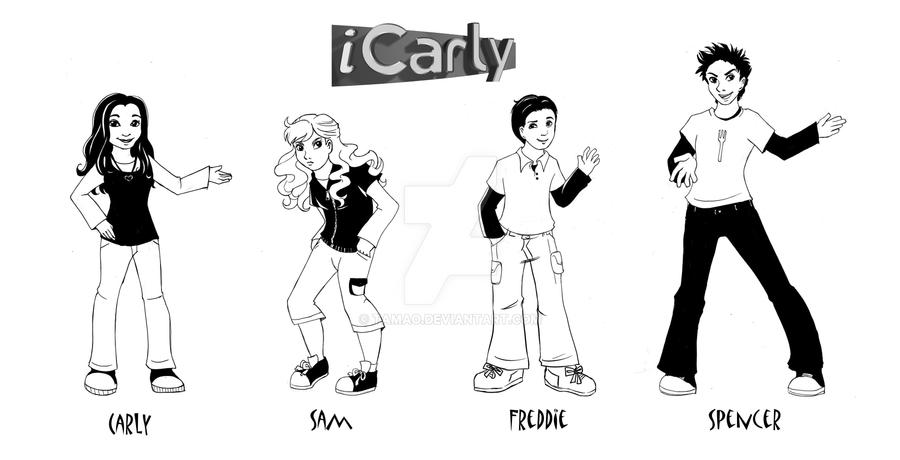 Icarly character designs by tamao on