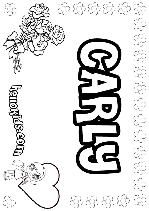 Carly coloring pages