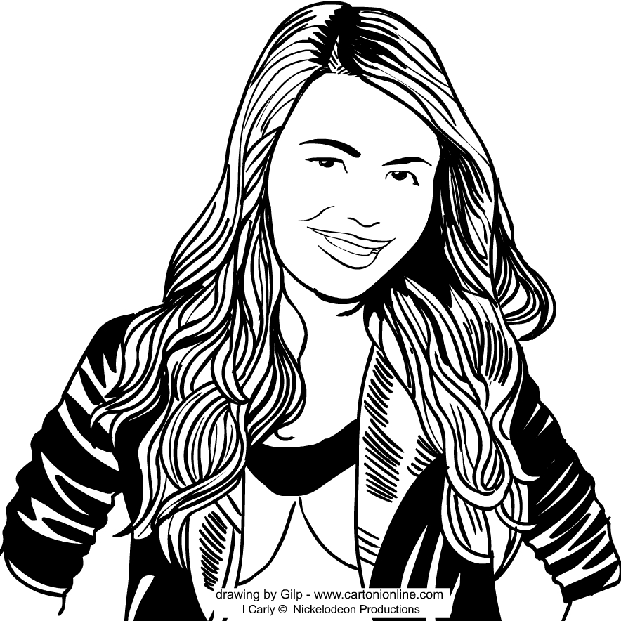 Icarly coloring page