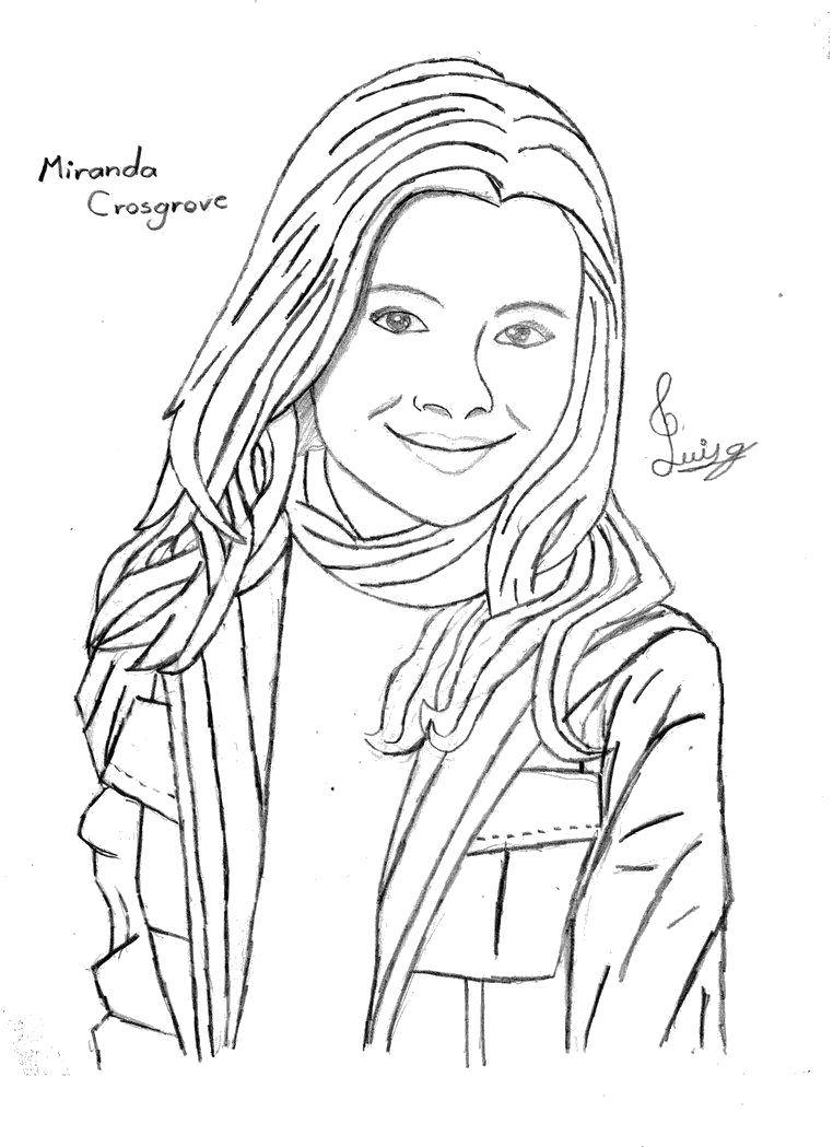 Online coloring pages coloring page miranda cosgrove coloring download print coloring page