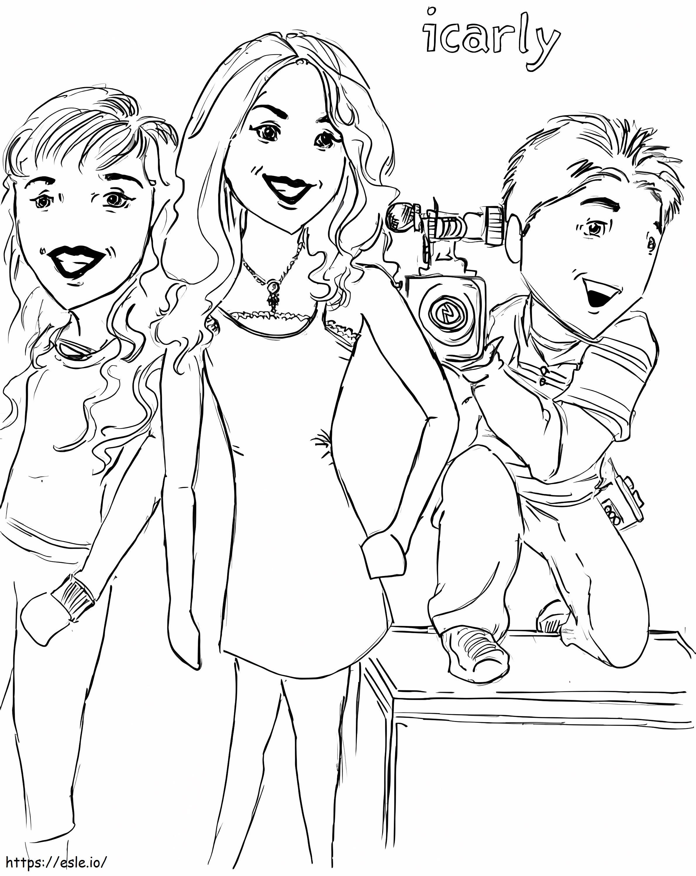 Icarly sketch coloring page