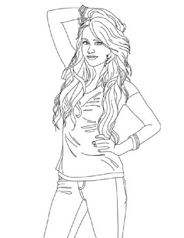 Free printable hannah montana coloring pages for kids