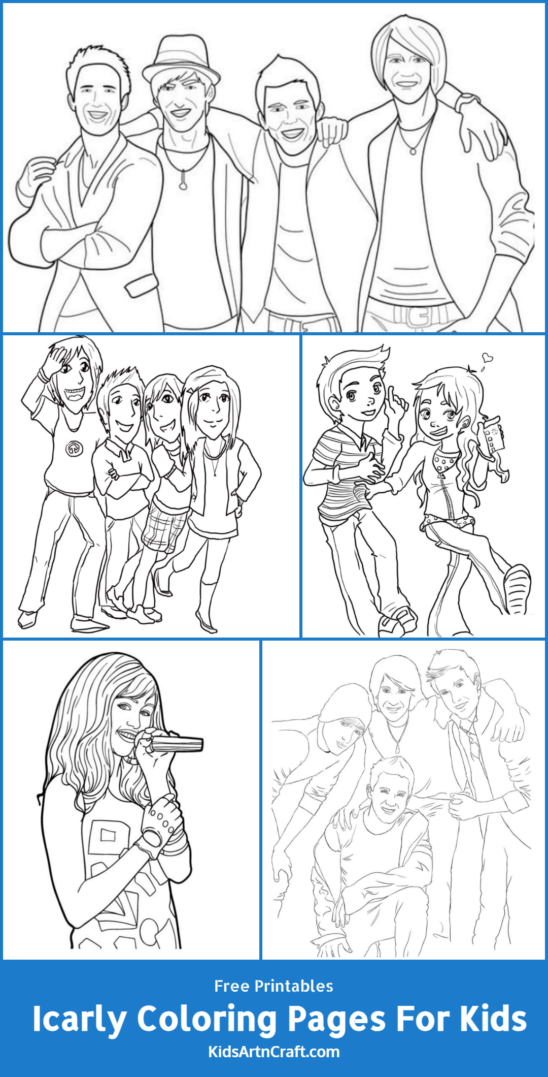 Icarly coloring pages for kids â free printables