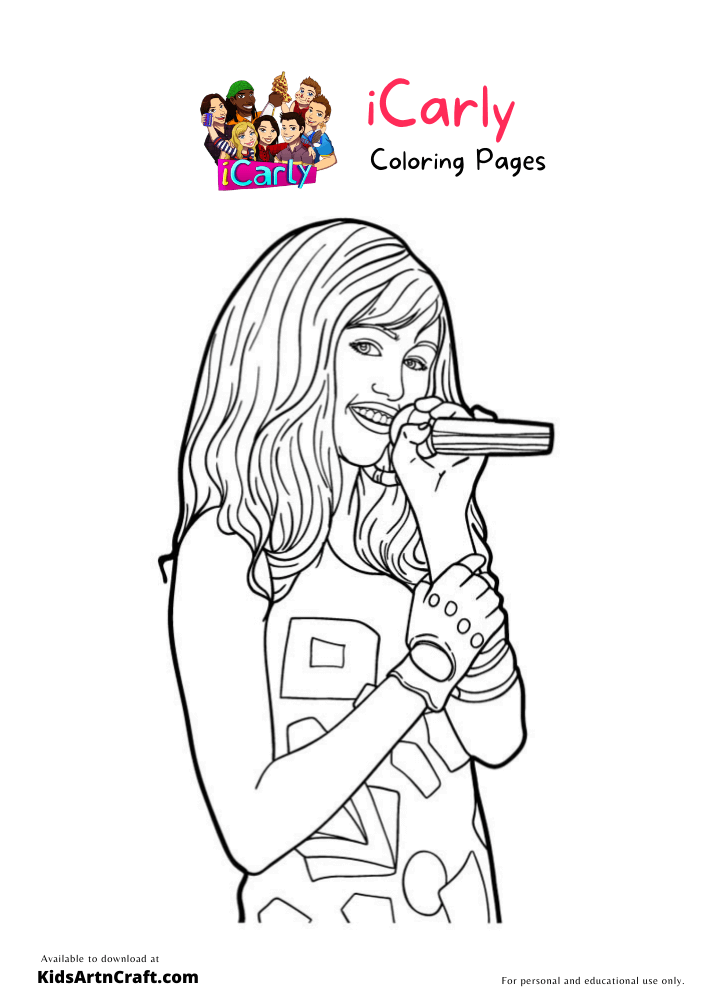 Icarly coloring pages for kids â free printables