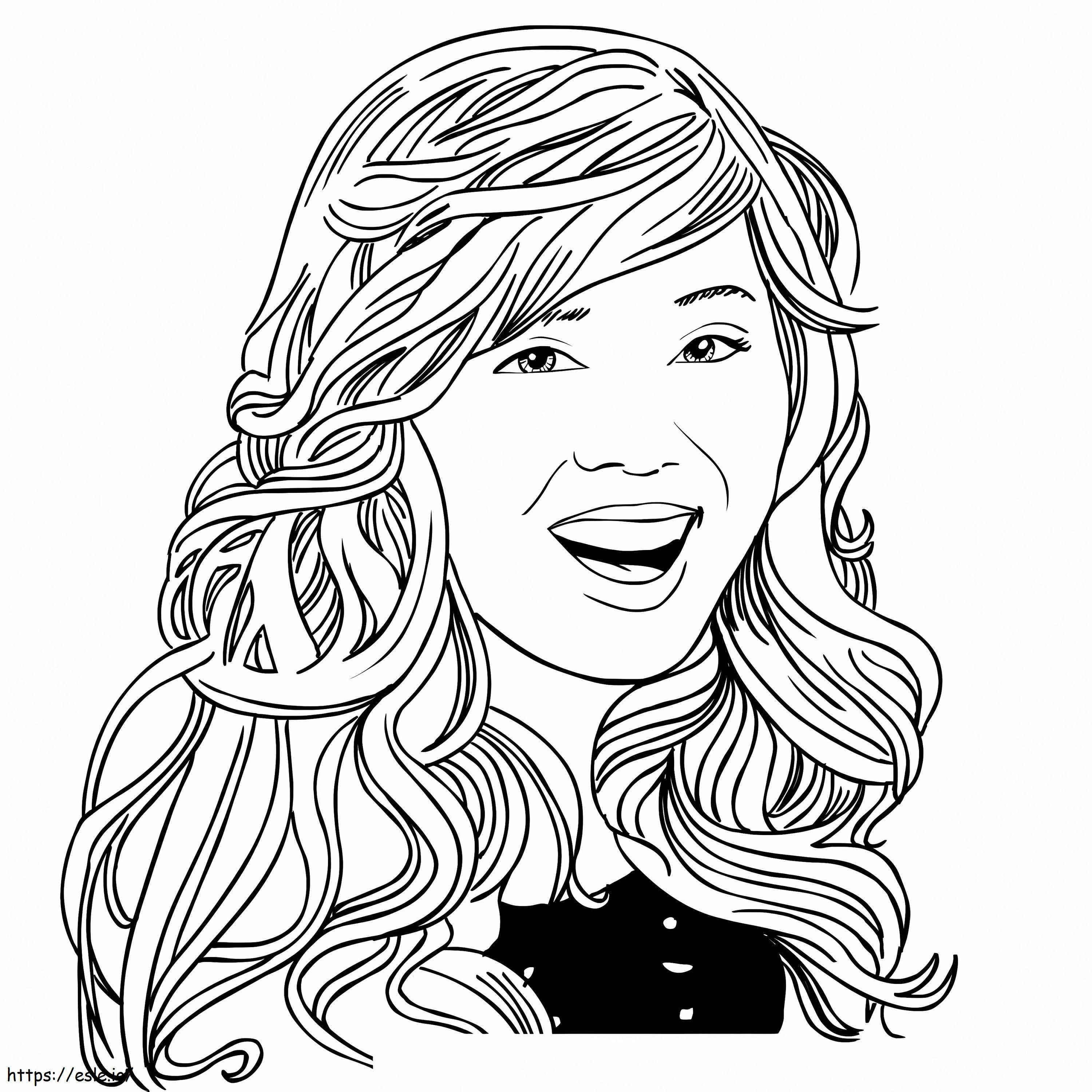 Sam pucket from icarly coloring page