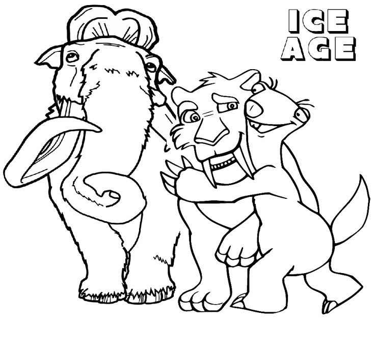 Ice age coloring pages coloring pages thomas and friends disney cartoon characters