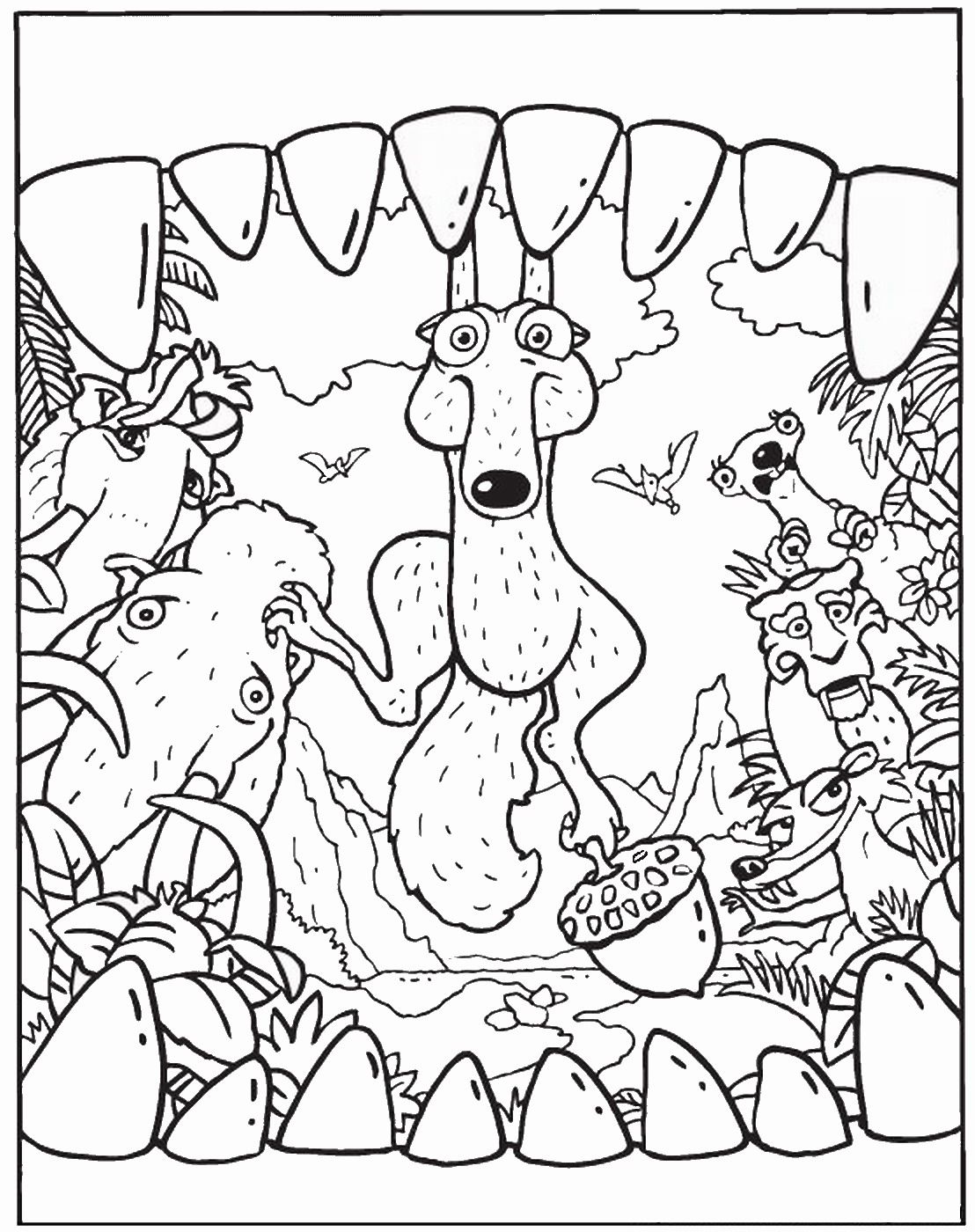 Ice age coloring pages coloring pages coloring books funny adult coloring books