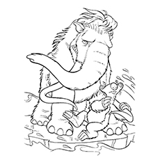Cute ice age coloring pages for your toddler