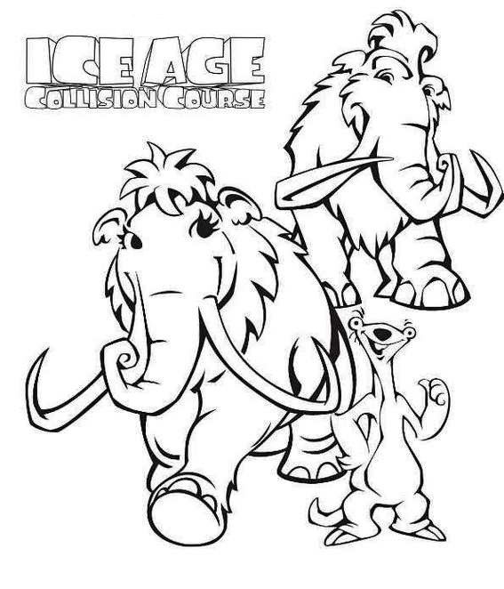 Manny from ice age coloring page ice age coloring pages zoo coloring pages