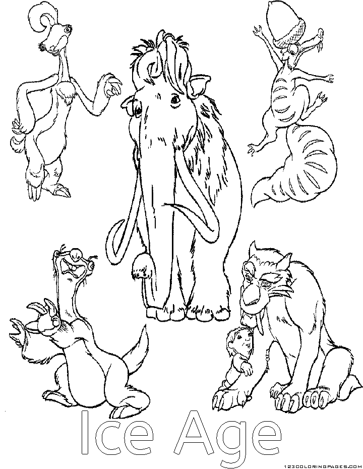 Ice age coloring pages