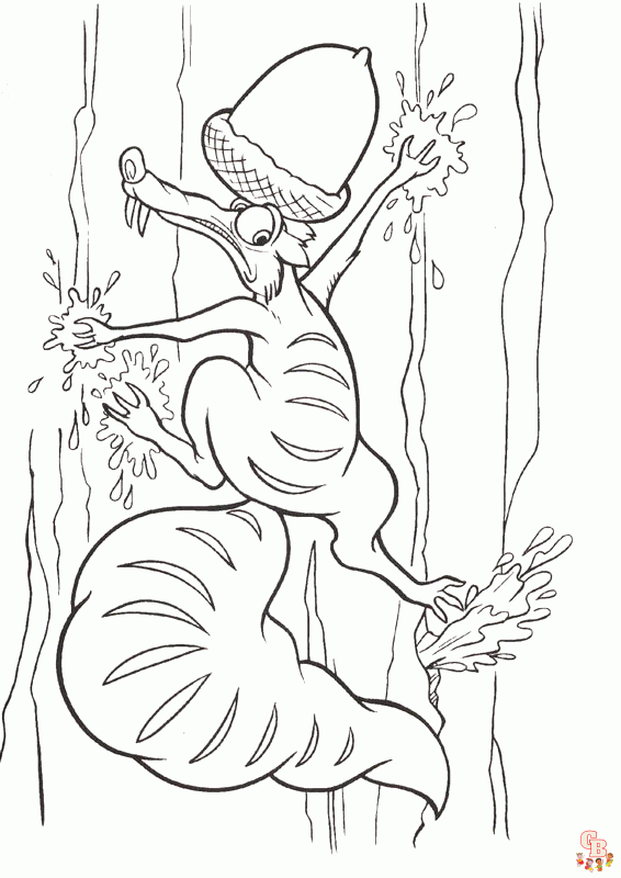 Free ice age coloring pages printable sheets for kids