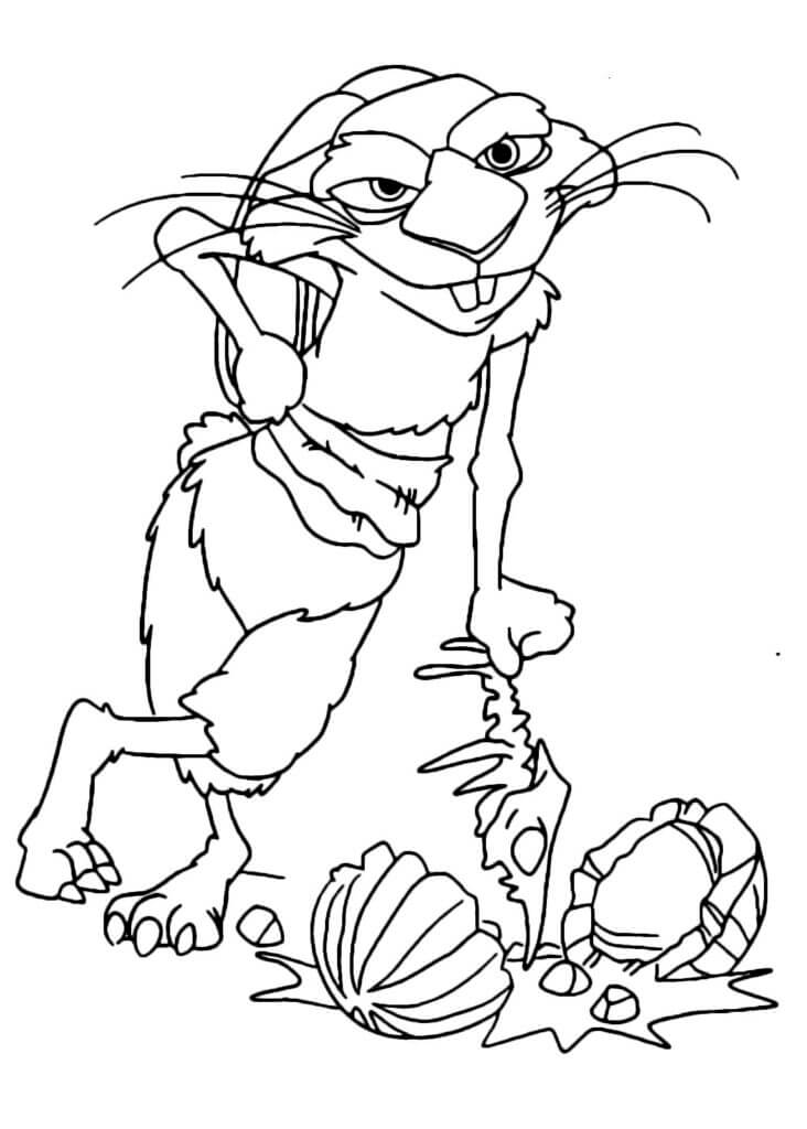 Ice age coloring page