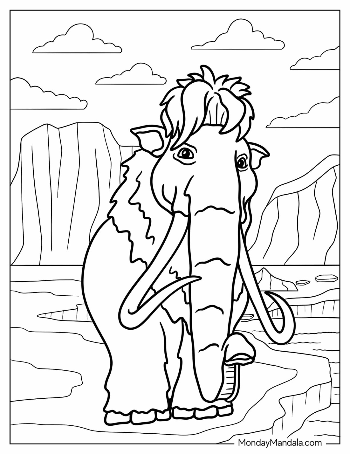 Ice age coloring pages free pdf printables