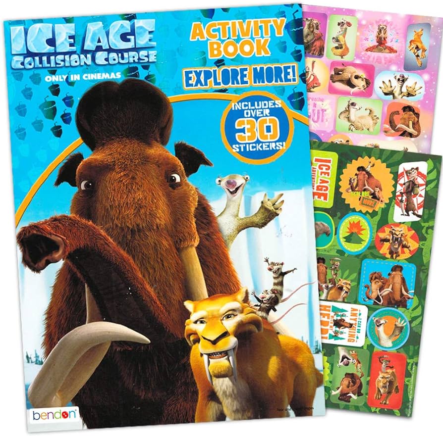 Ice age coloring book with over ice age stickers party supplies buy online at best price in k