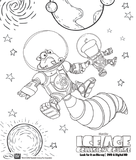 Ice age collision course activity sheet