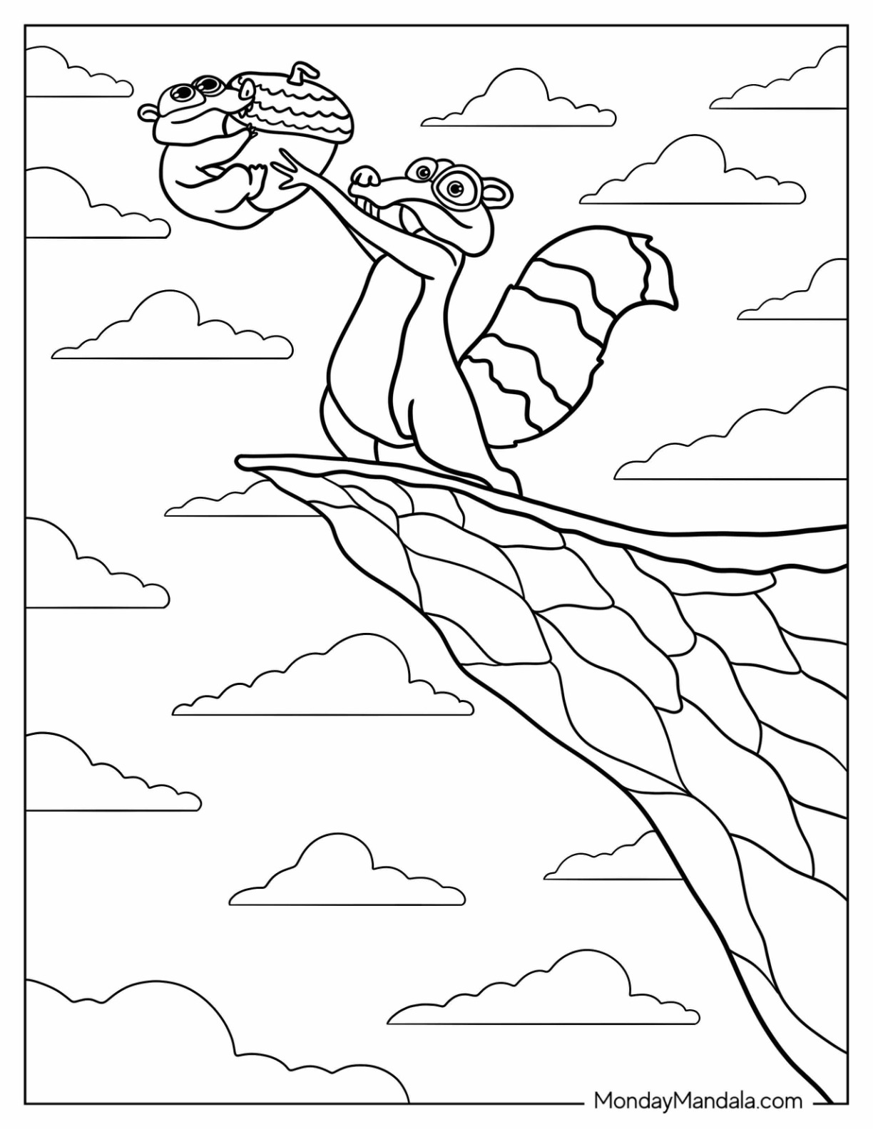 Ice age coloring pages free pdf printables