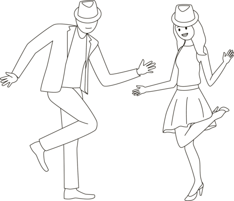 Jazz dance coloring page free printable coloring pages