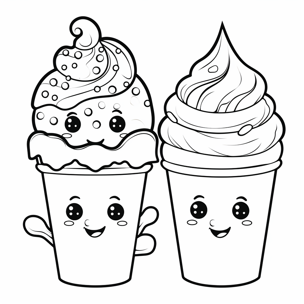 Ice cream coloring pages for free