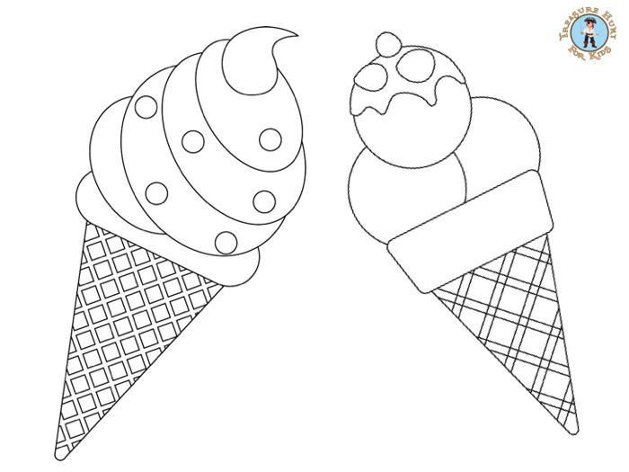 Ice cream coloring page