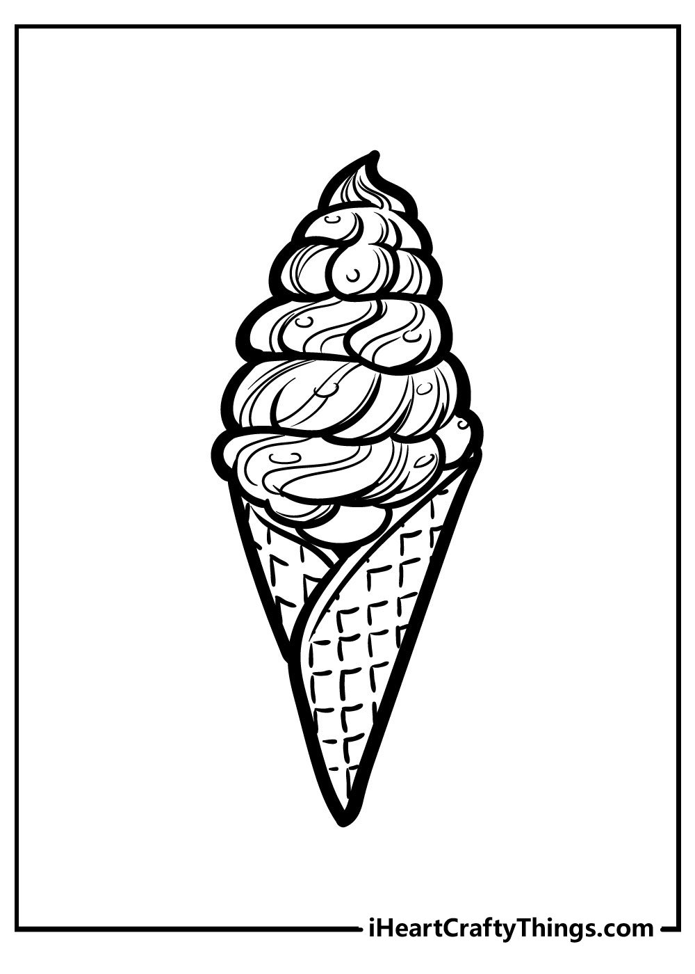 Ice cream coloring pages free printables