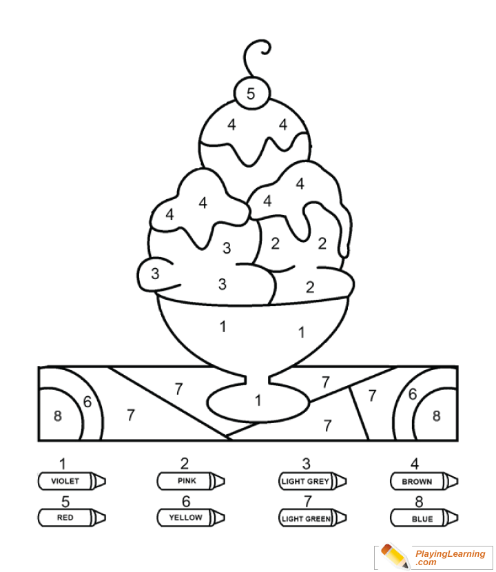 Coloring by numbers to ice cream free coloring by numbers to ice cream