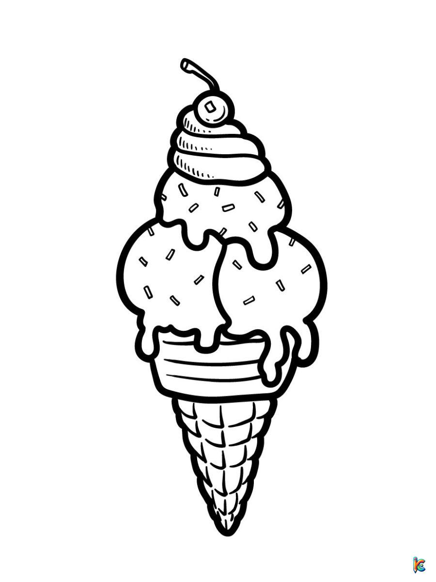 Ice cream coloring pages â