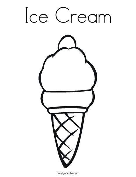 Ice cream coloring page