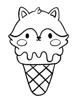 Ice cream coloring pages animal ice cream by sandee studio tpt