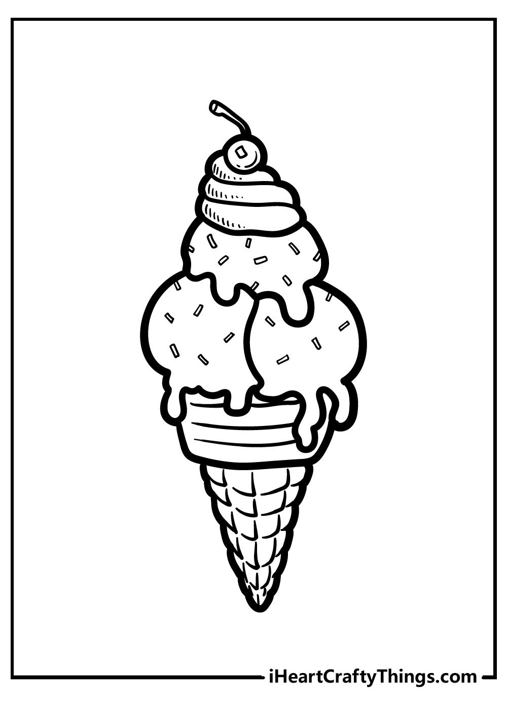 Ice cream coloring pages free printables
