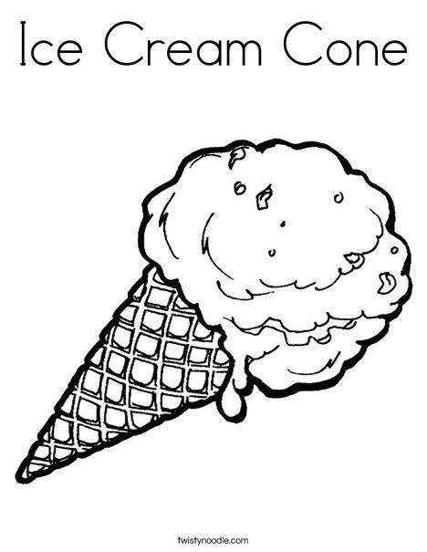 Ice cream cone coloring page