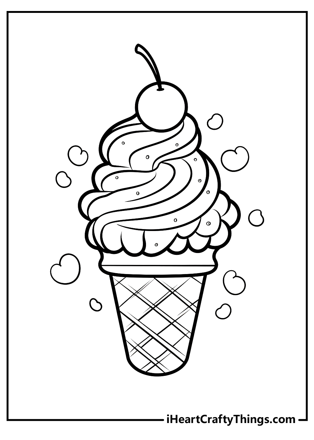 Ice cream coloring pages free printables