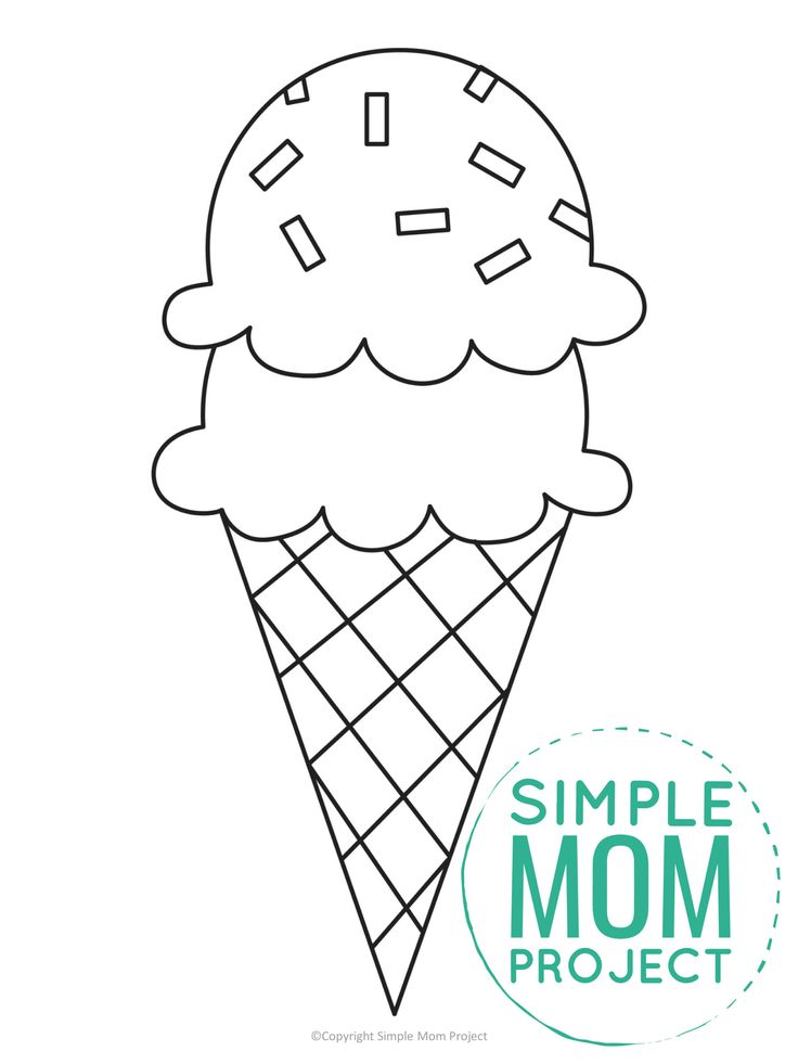 Free printable ice cream template ice cream template cone template ice cream coloring pages