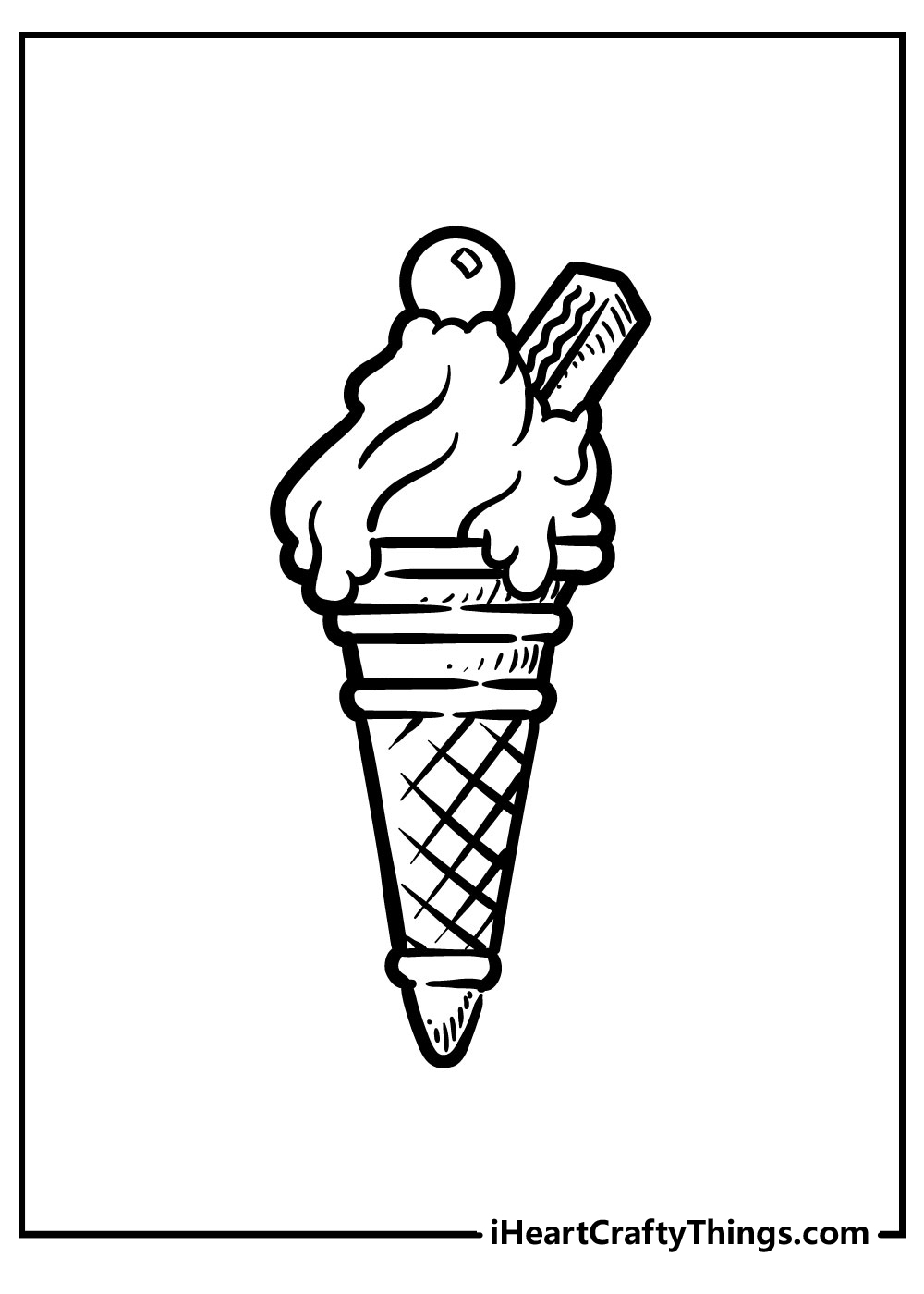 Ice cream coloring pages free printables