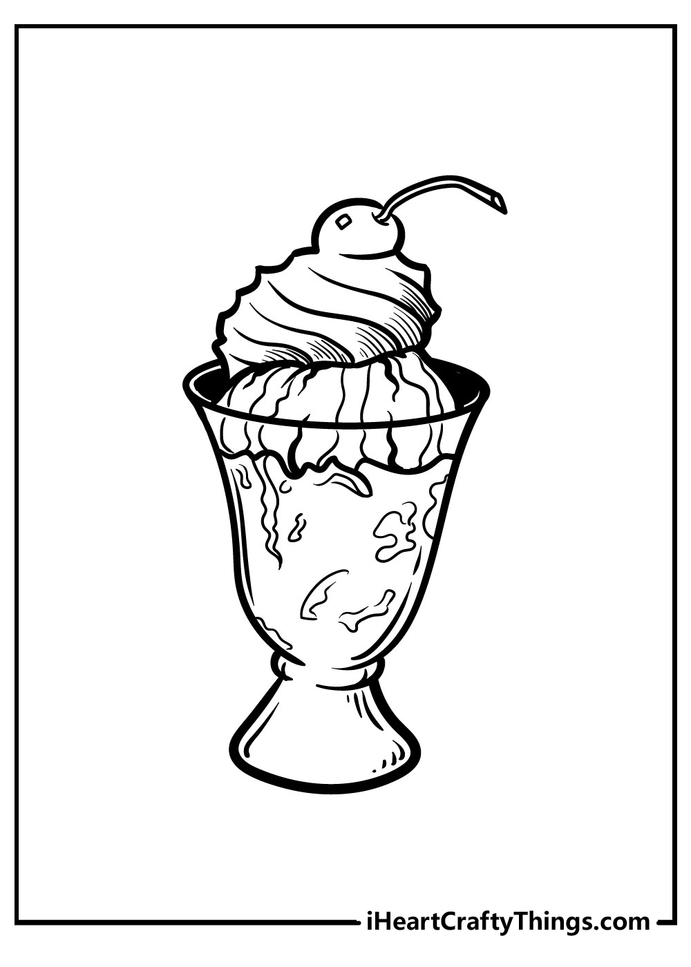 Ice cream coloring pages free printables