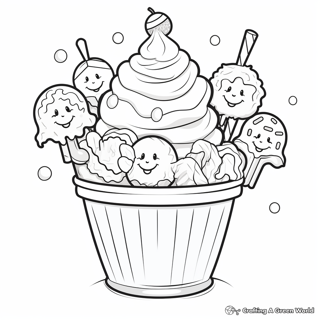 Ice cream coloring pages