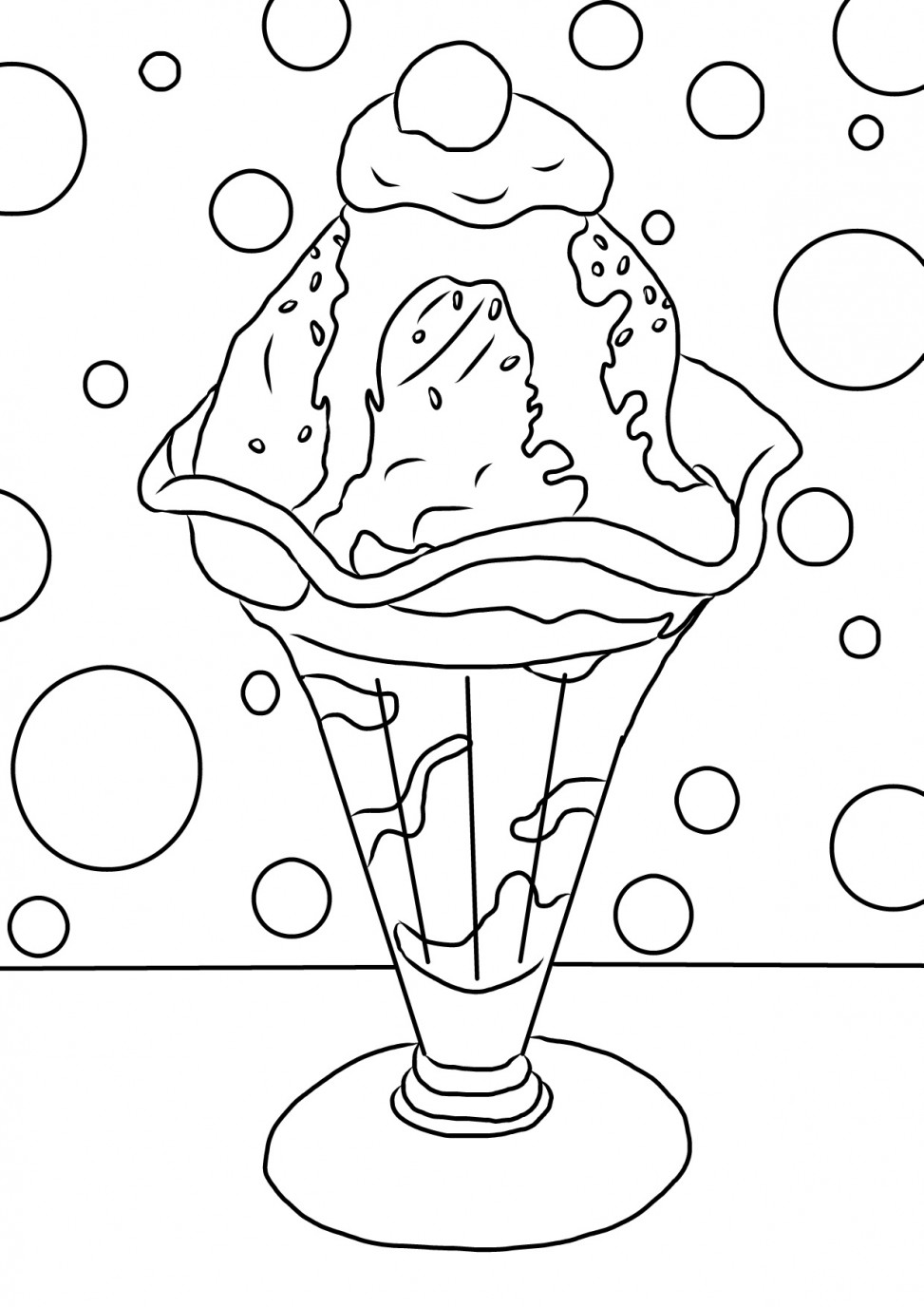 Ice cream colouring sheet food