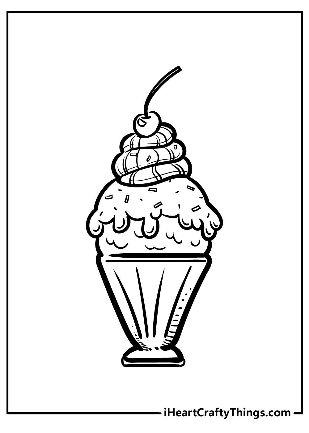 Ice cream coloring pages free printables