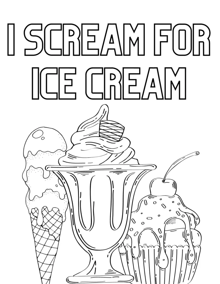 Free ice cream printables activities for kids