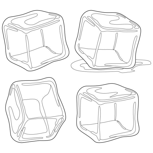 Drinks in ice blocks stock illustrations royalty