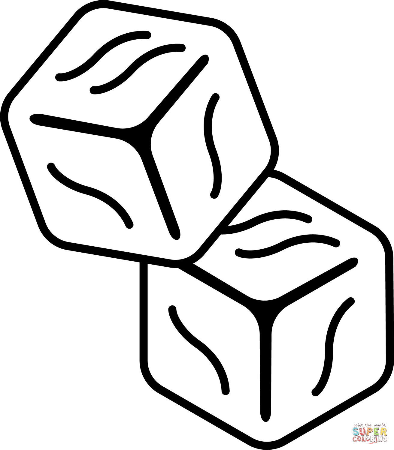 Ice cube coloring page free printable coloring pages