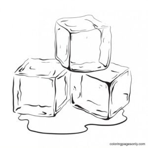 Ice cube coloring pages printable for free download