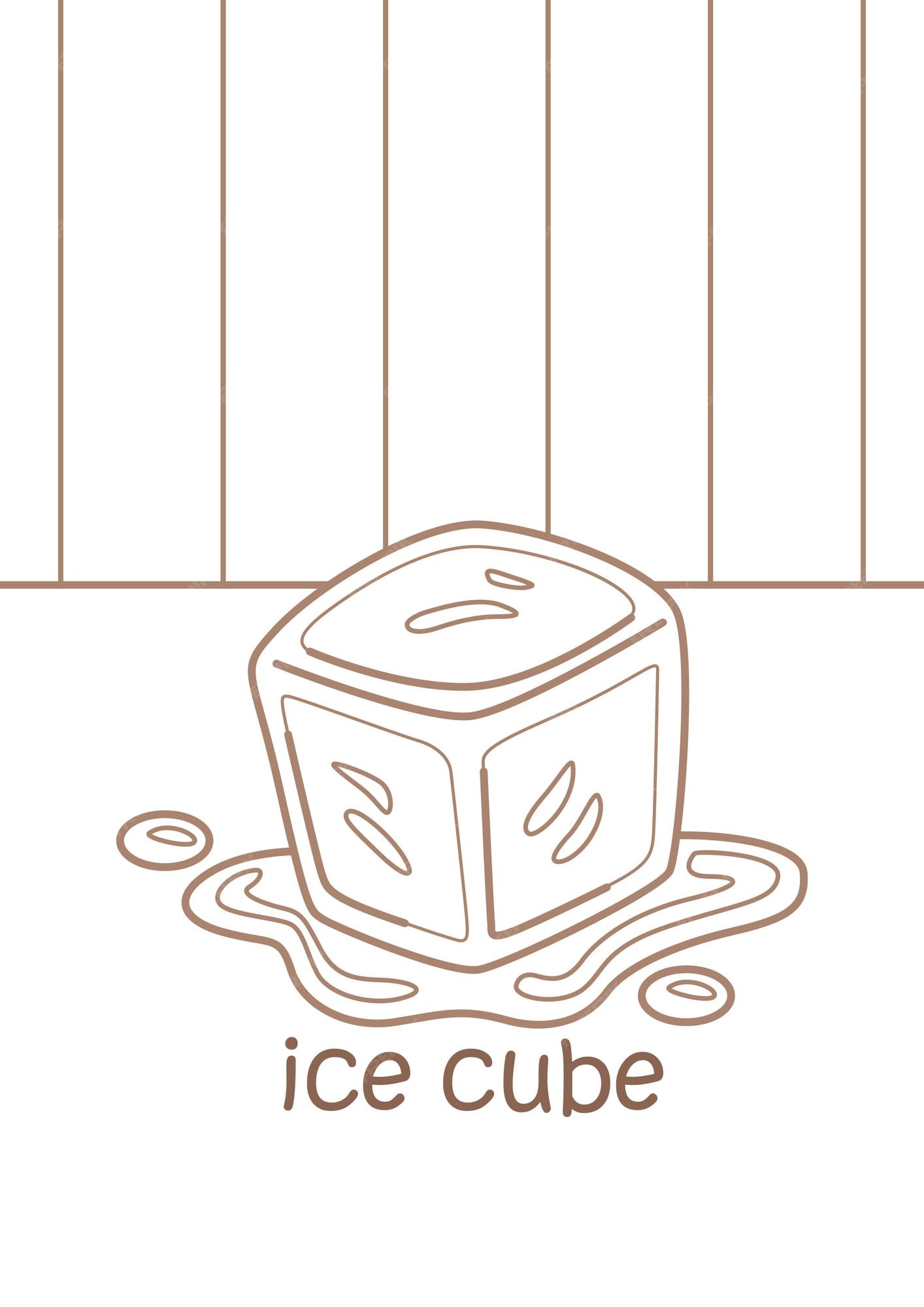 Premium vector alphabet i for ice cube coloring pages a for kids and adult