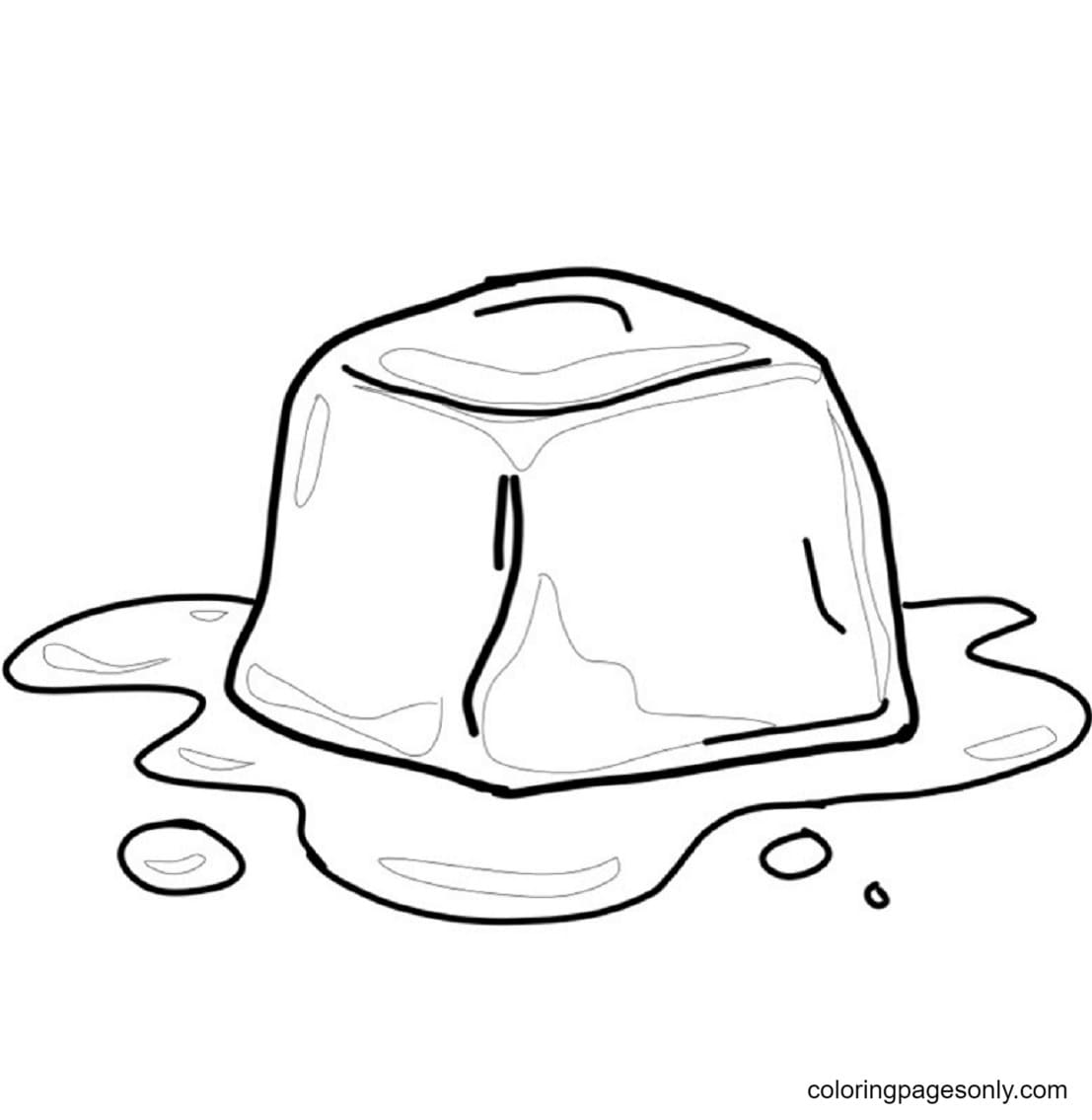 Ice cube coloring pages