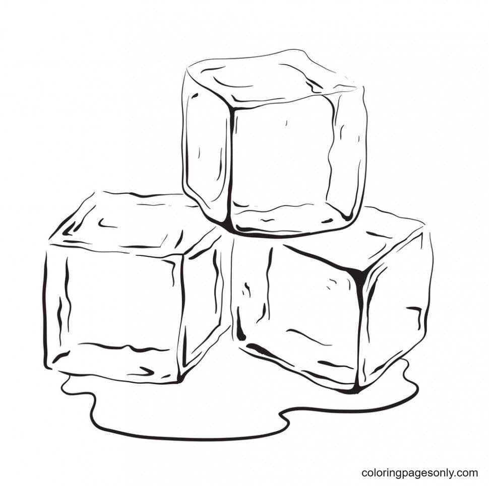 Ice cube coloring pages printable for free download