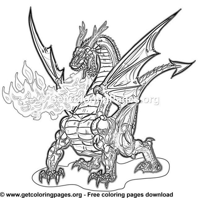 Free coloring pages dragon coloring page fire breathing dragon coloring pages