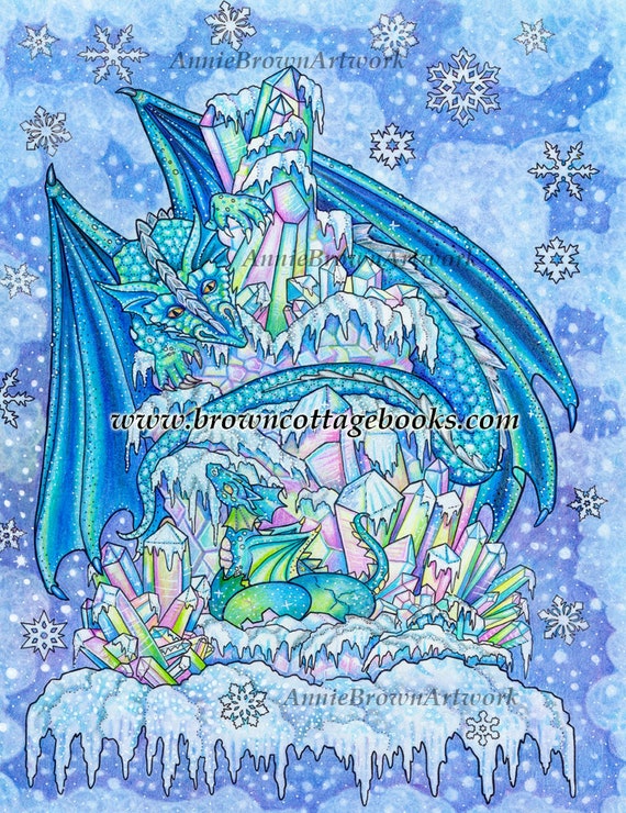 Dragons coloring page digital download baby dragon line art coloring ice dragon coloring page by annie brown hand