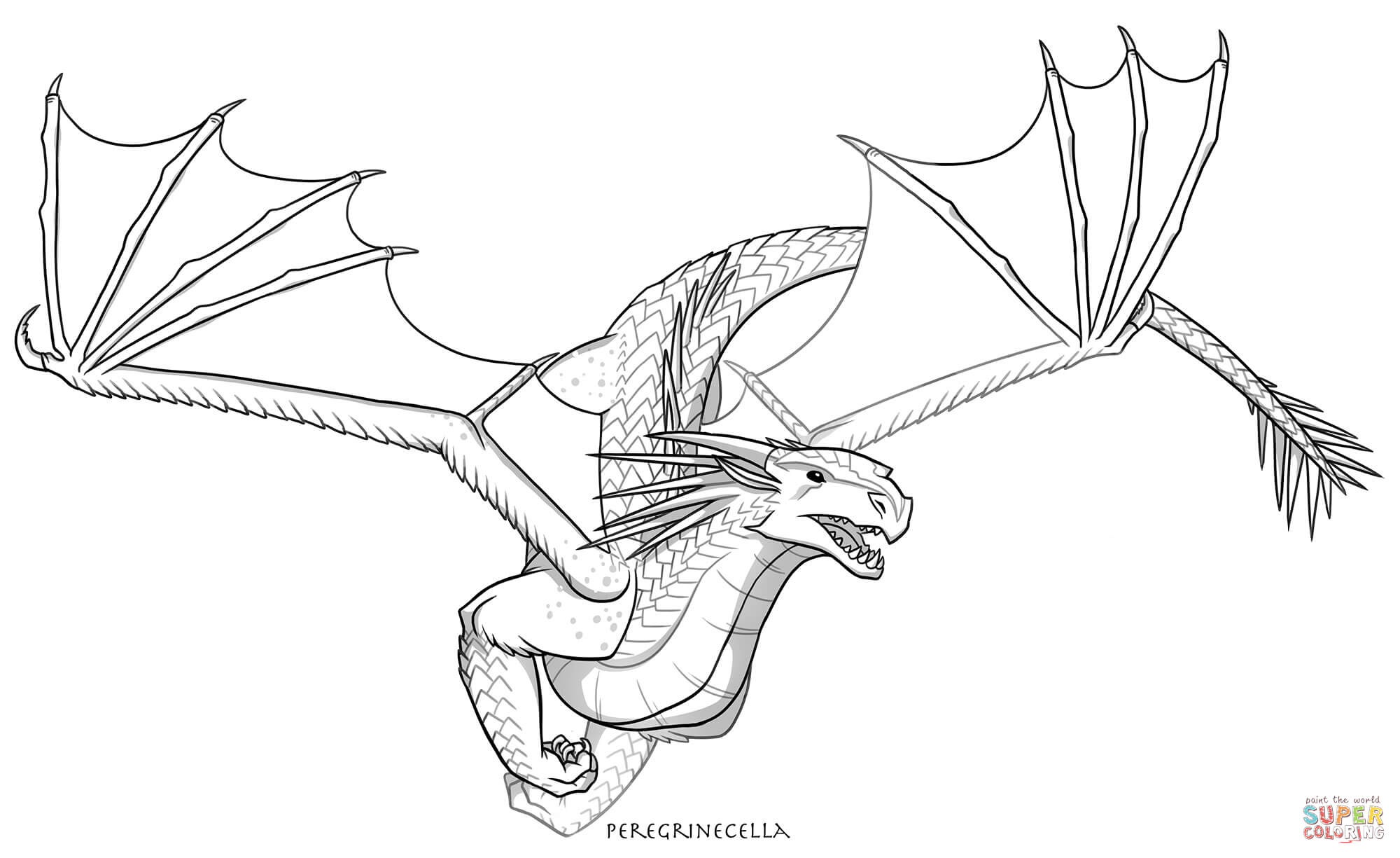 Icewing dragon coloring page free printable coloring pages